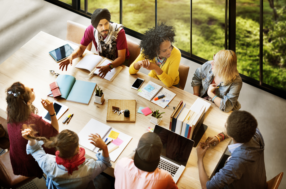 Diverse Group People Working Together 