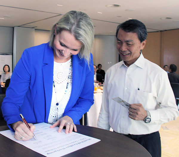 Peta Latimer is signing up for a joint pledge committing to champion and prioritise mental well-being within their organisations and the wider Singapore workforce