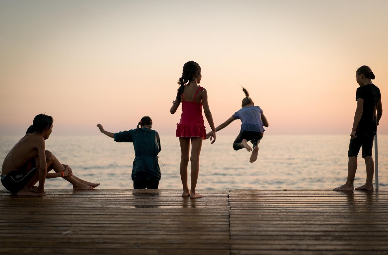 Jumping into sea from jetty
